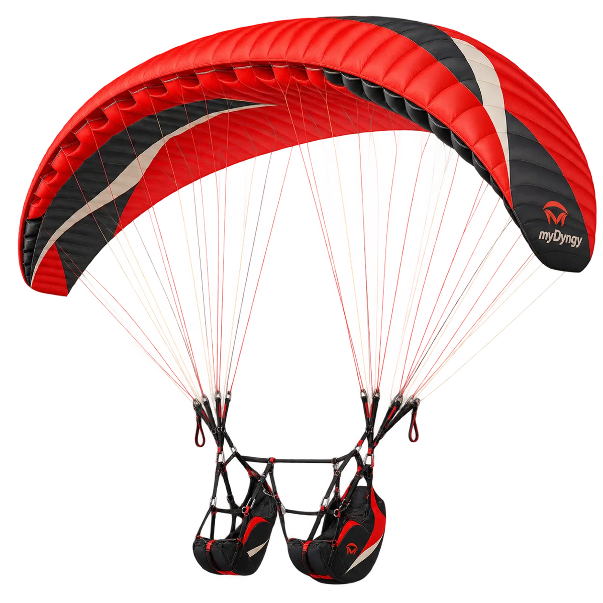 Tandem-Gleitschirm Rot
